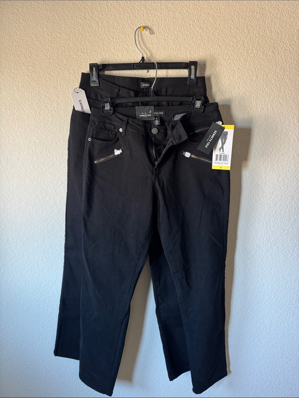 Express Black Women's Slim Jeans with Zip Pockets